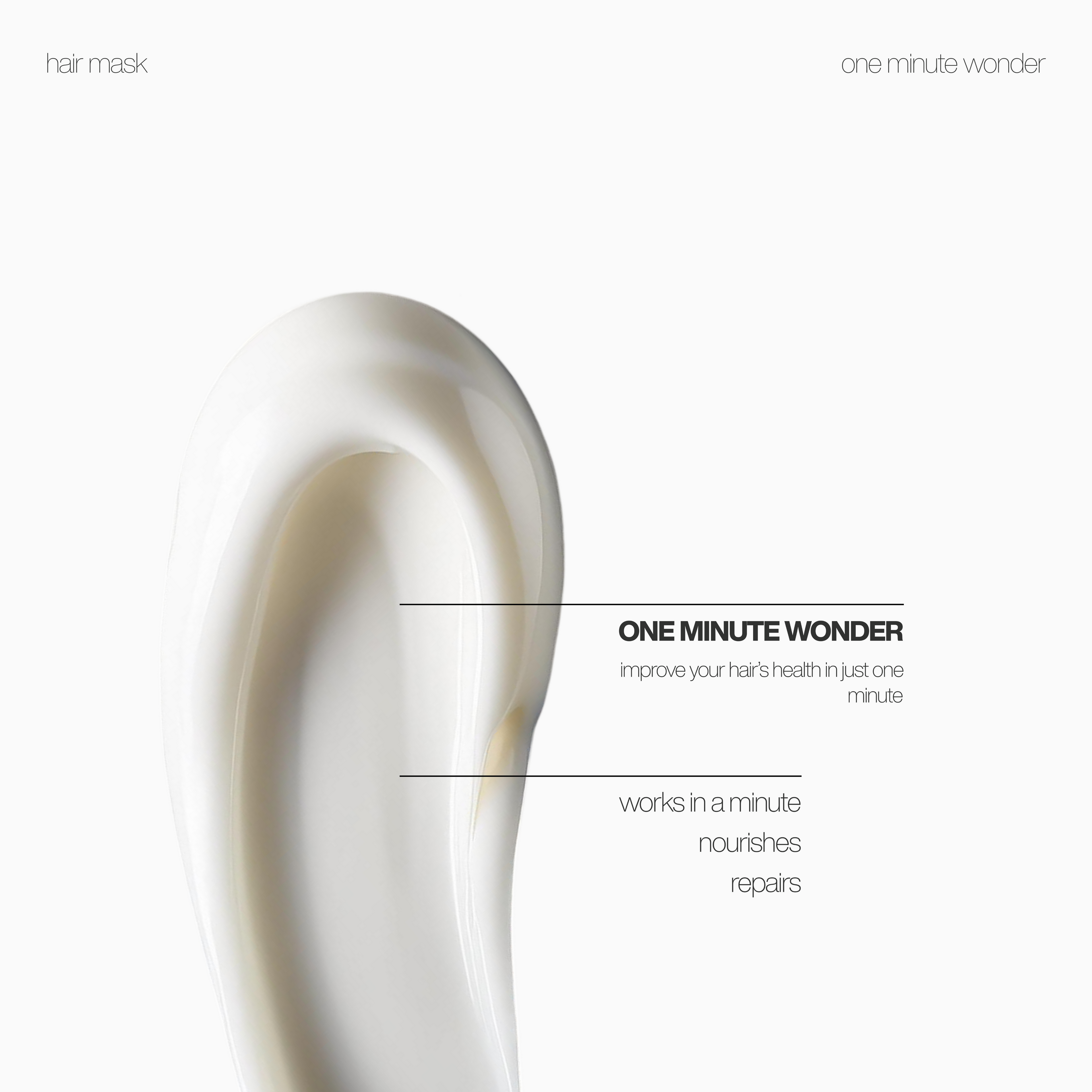 ONE MINUTE WONDER HAIR MASK 3.38 fl oz